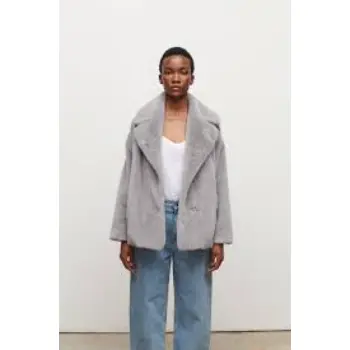 RITA FAUX FUR COAT GREY
